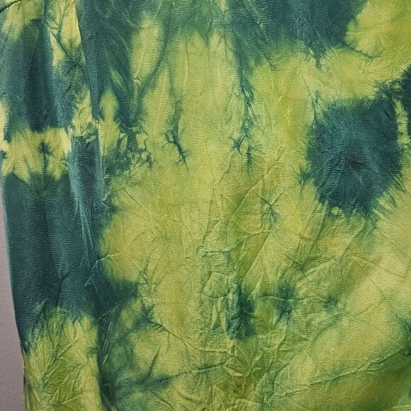 Assembly New York Tie Dye Satin Bias Strap Dress Citrus Size Medium - Picture 5 of 11